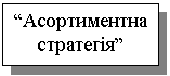 Text Box: “Асортиментна стратегія”