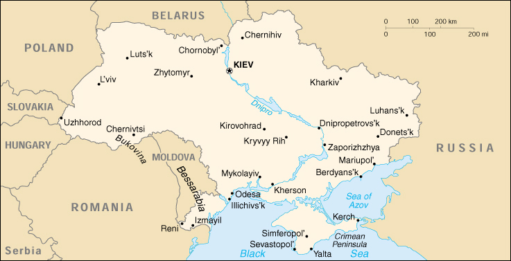 [Country map of Ukraine]