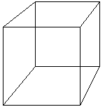 Wireframe model of a cube